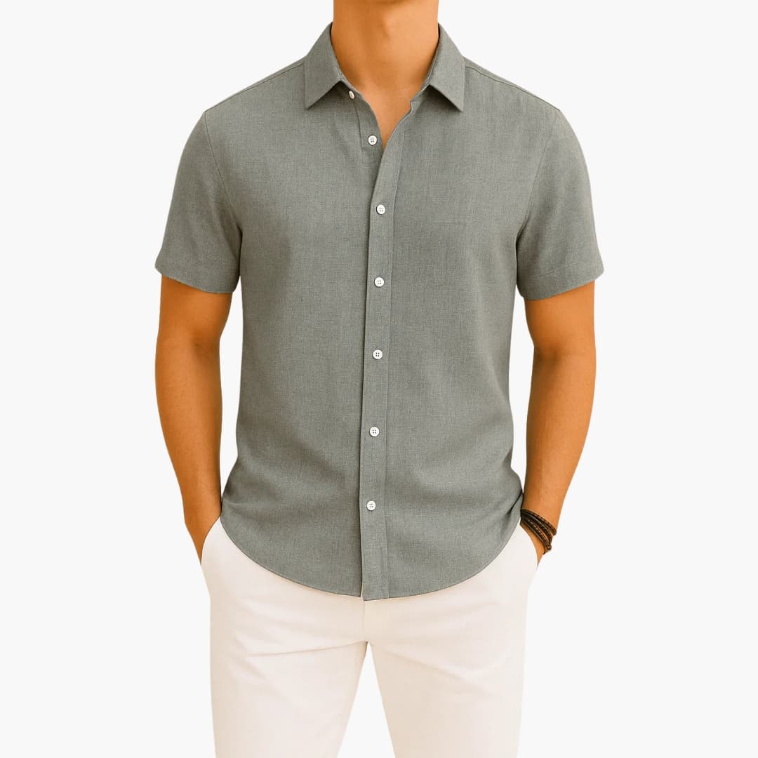 Grayson | Men’s Classic Collar Short Sleeve Button-Up Shirt