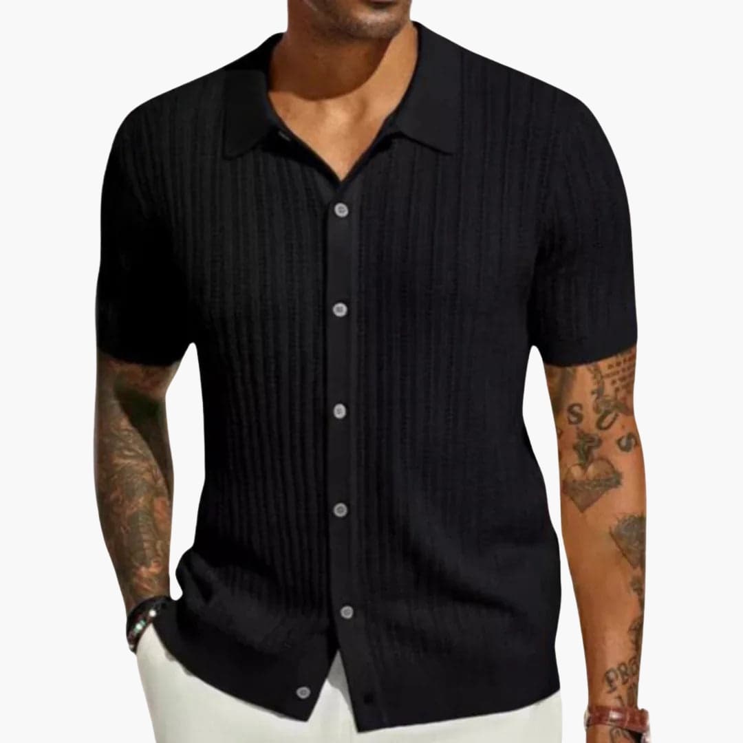 Holden | Men’s Short Sleeve Knit Button-Front Shirt