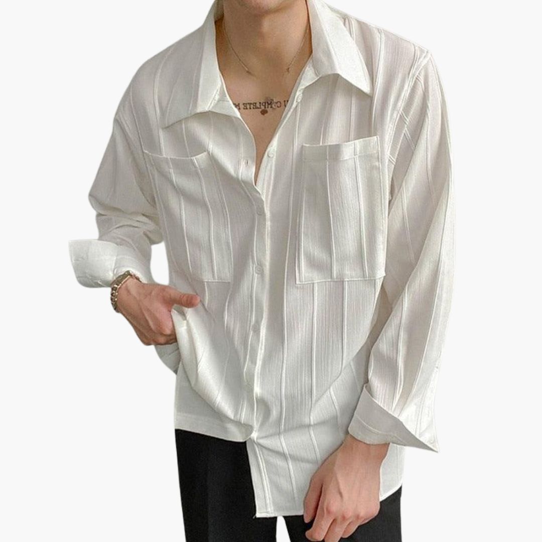 Marshall | Men’s Ribbed Patch Pocket Button-Up Shirt