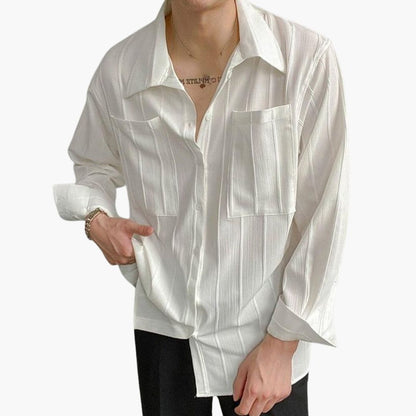 Marshall | Men’s Ribbed Patch Pocket Button-Up Shirt