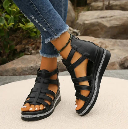 Skylar | Women’s Elegant Wedge Sandals with Strappy Design