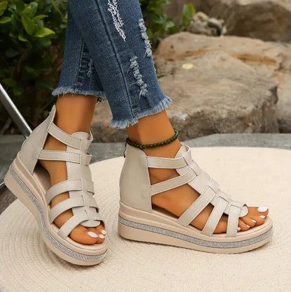 Skylar | Women’s Elegant Wedge Sandals with Strappy Design