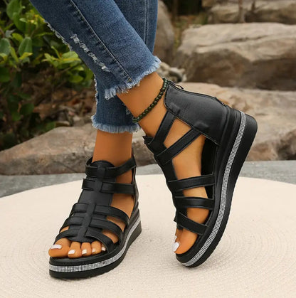 Skylar | Women’s Elegant Wedge Sandals with Strappy Design