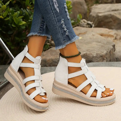 Skylar | Women’s Elegant Wedge Sandals with Strappy Design