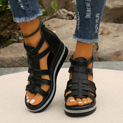 Skylar | Women’s Elegant Wedge Sandals with Strappy Design