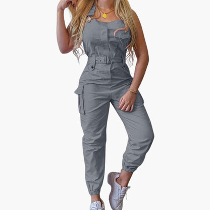 Kinsley | Women’s Strappy Belted Utility Jumpsuit