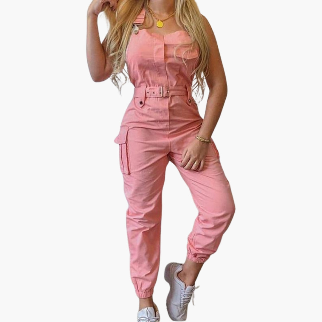 Kinsley | Women’s Strappy Belted Utility Jumpsuit
