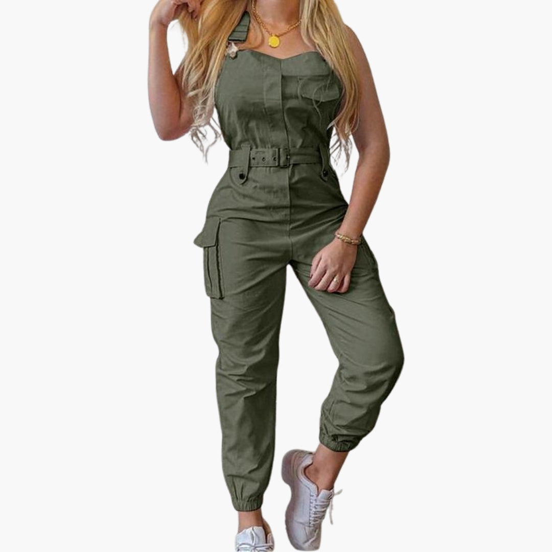 Kinsley | Women’s Strappy Belted Utility Jumpsuit