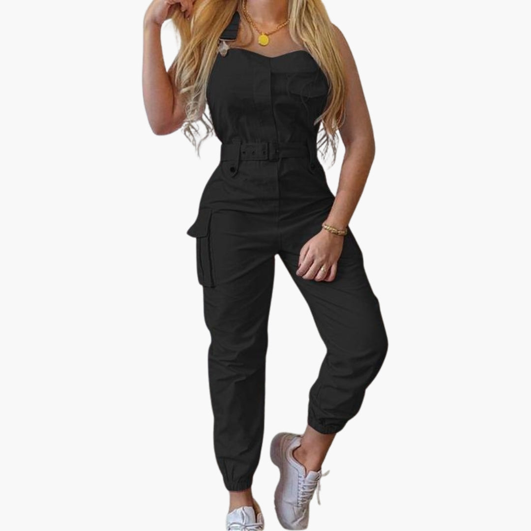 Kinsley | Women’s Strappy Belted Utility Jumpsuit
