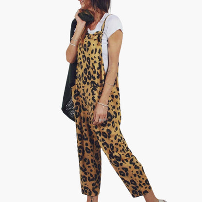 Tina | Women’s Strappy Textured Print Jumpsuit