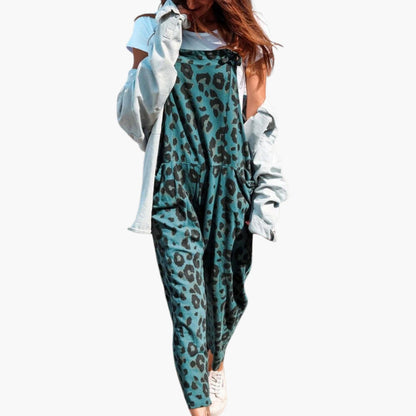 Tina | Women’s Strappy Textured Print Jumpsuit