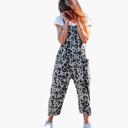Tina | Women’s Strappy Textured Print Jumpsuit