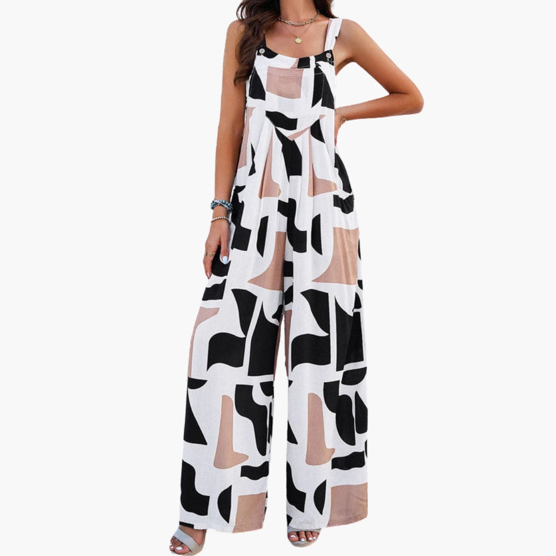 Nere | Women’s Adjustable Strap Wide-Leg Jumpsuit
