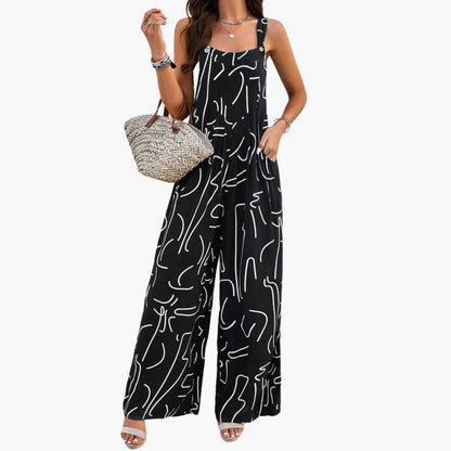 Nere | Women’s Adjustable Strap Wide-Leg Jumpsuit