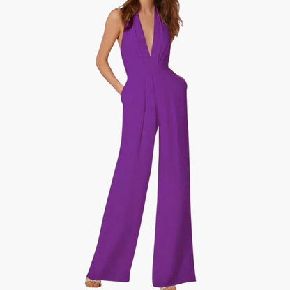 Seraphina | Women’s Halter Neck Wide-Leg Jumpsuit