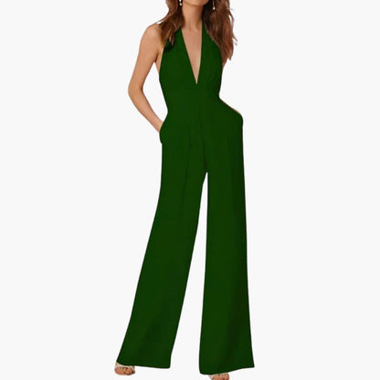 Seraphina | Women’s Halter Neck Wide-Leg Jumpsuit