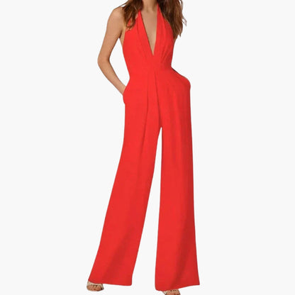 Seraphina | Women’s Halter Neck Wide-Leg Jumpsuit