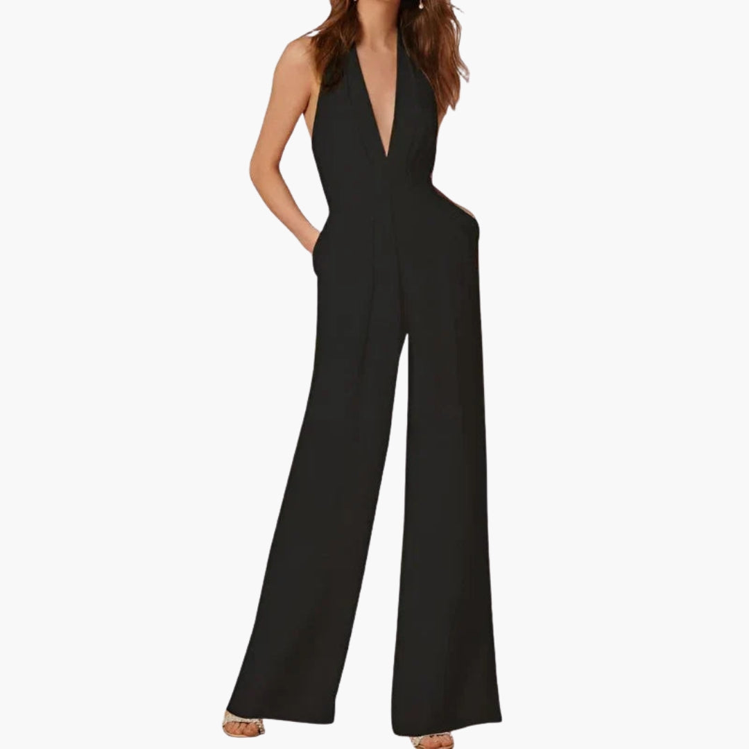 Seraphina | Women’s Halter Neck Wide-Leg Jumpsuit