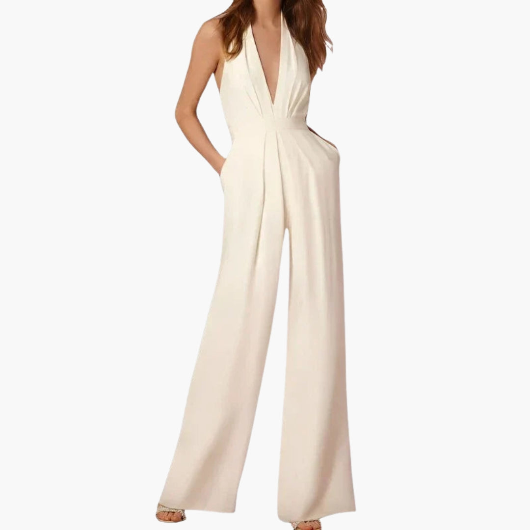 Seraphina | Women’s Halter Neck Wide-Leg Jumpsuit