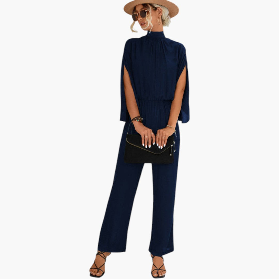 Mirabella | Women’s High Neck Wide-Leg Jumpsuit