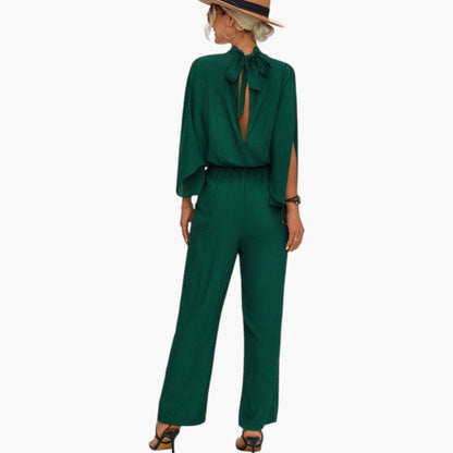 Mirabella | Women’s High Neck Wide-Leg Jumpsuit