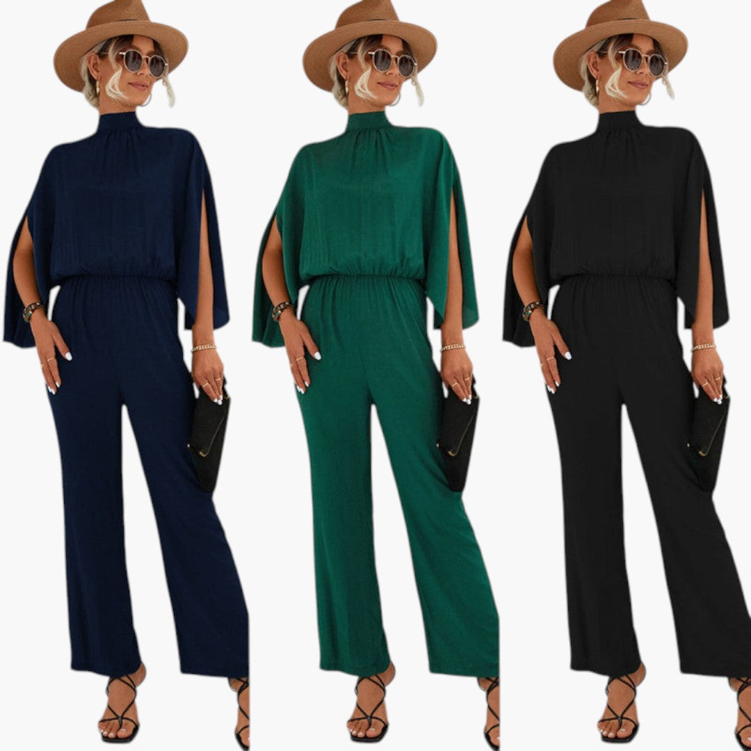 Mirabella | Women’s High Neck Wide-Leg Jumpsuit