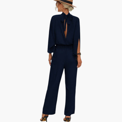 Mirabella | Women’s High Neck Wide-Leg Jumpsuit