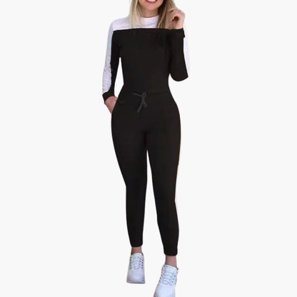 Bryony | Women’s Round Neck Drawstring Waist Jumpsuit
