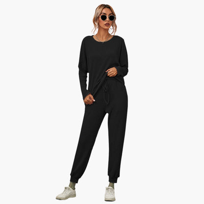 Clementine | Women’s Round Neck Ribbed Lounge Set