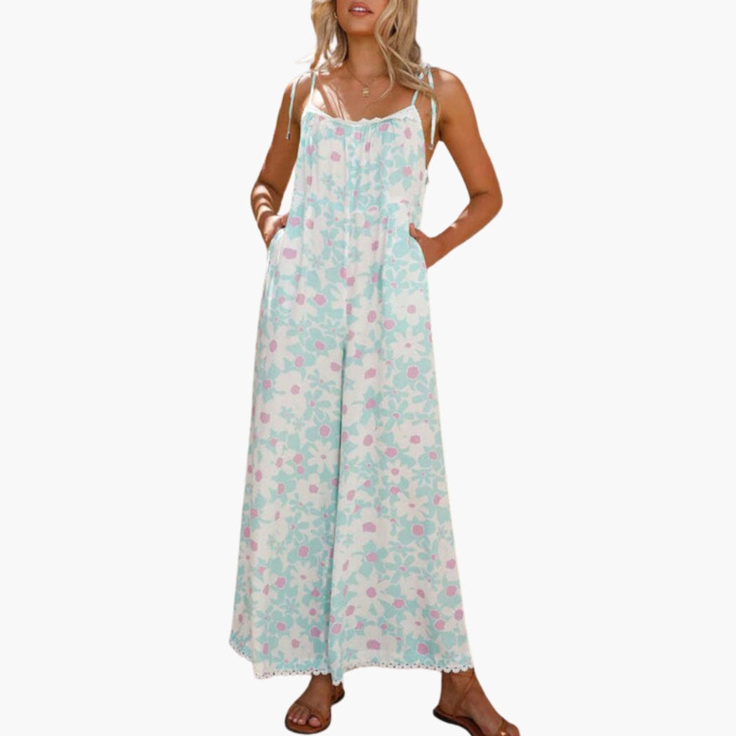 Magnolia | Women’s Floral Strappy Wide-Leg Jumpsuit