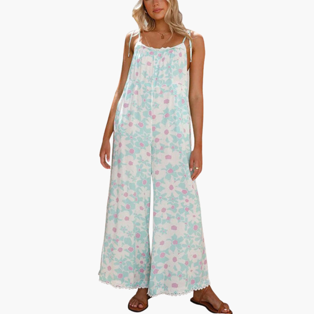 Magnolia | Women’s Floral Strappy Wide-Leg Jumpsuit