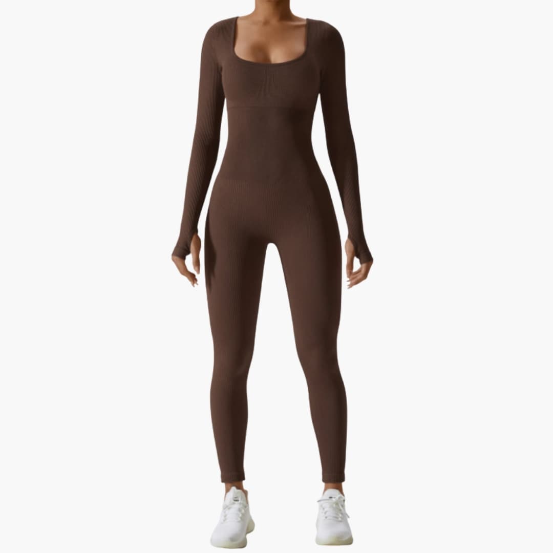 Rhiannon | Women’s Long Sleeve One-Piece Sculpting Jumpsuit