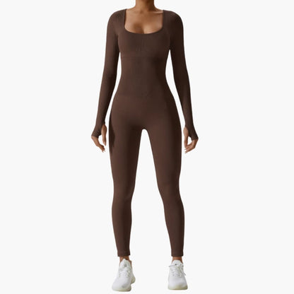 Rhiannon | Women’s Long Sleeve One-Piece Sculpting Jumpsuit