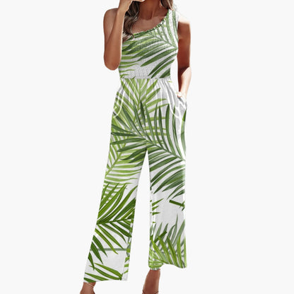 Celestine | Women’s One-Shoulder Asymmetrical Wide-Leg Jumpsuit