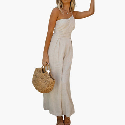 Kendra | Women’s One-Shoulder Wide-Leg Jumpsuit