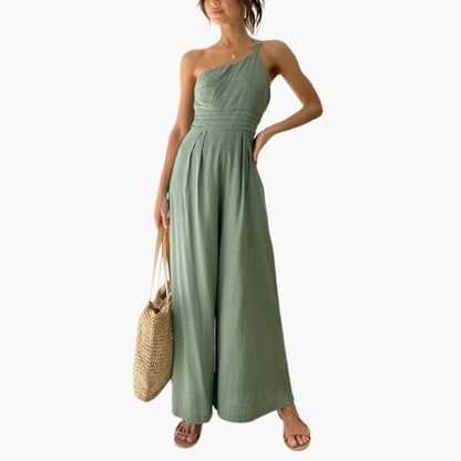 Kendra | Women’s One-Shoulder Wide-Leg Jumpsuit
