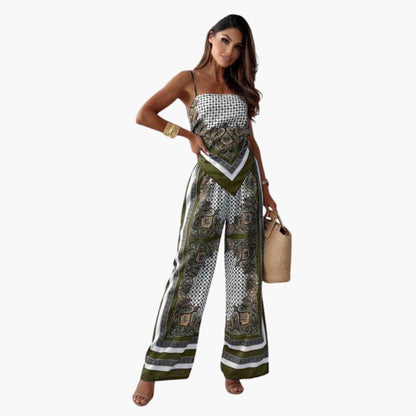 Calanthe | Women’s Adjustable Strap Wide-Leg Jumpsuit