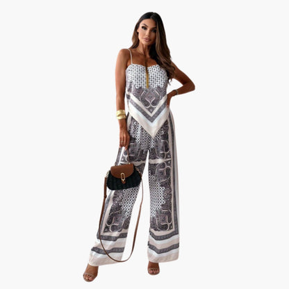 Calanthe | Women’s Adjustable Strap Wide-Leg Jumpsuit