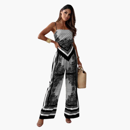 Calanthe | Women’s Adjustable Strap Wide-Leg Jumpsuit