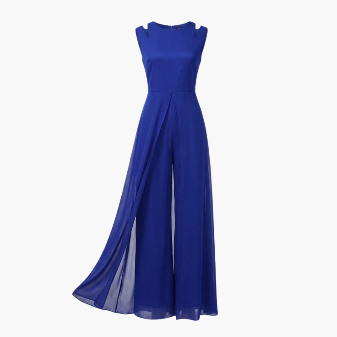 Tallulah | Women’s Round Neck Wide-Leg Jumpsuit
