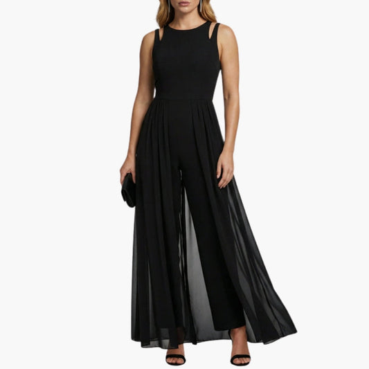 Tallulah | Women’s Round Neck Wide-Leg Jumpsuit
