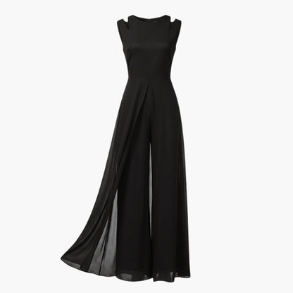 Tallulah | Women’s Round Neck Wide-Leg Jumpsuit