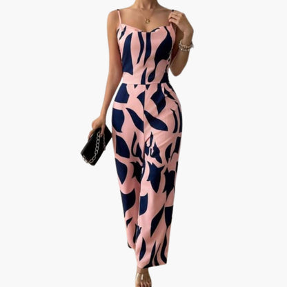 Theodora | Women’s Draped Neck Wide-Leg Jumpsuit