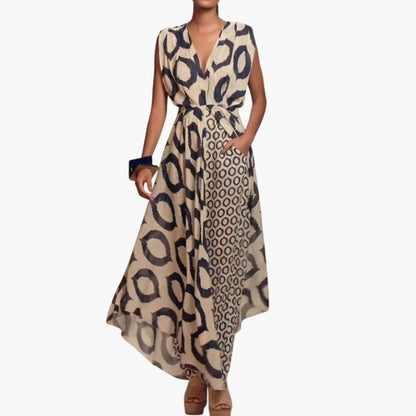 Lysandra | Women’s V-Neck Belted Wide-Leg Jumpsuit