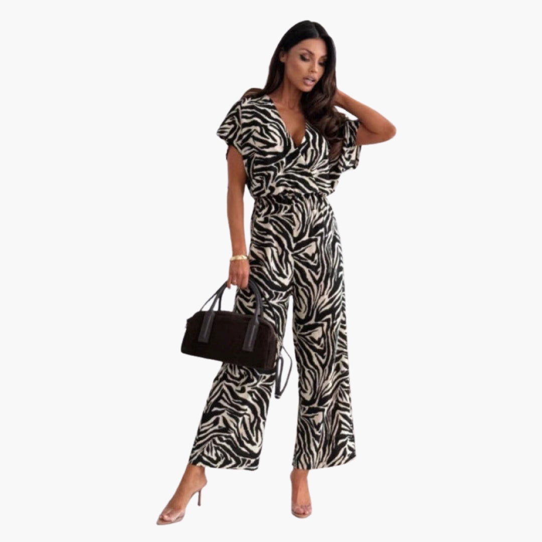 Hyacinth | Women’s V-Neck Wide-Leg Jumpsuit
