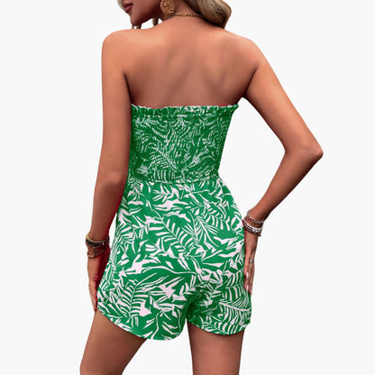 Zara | Women’s Strapless Smocked Romper Jumpsuit