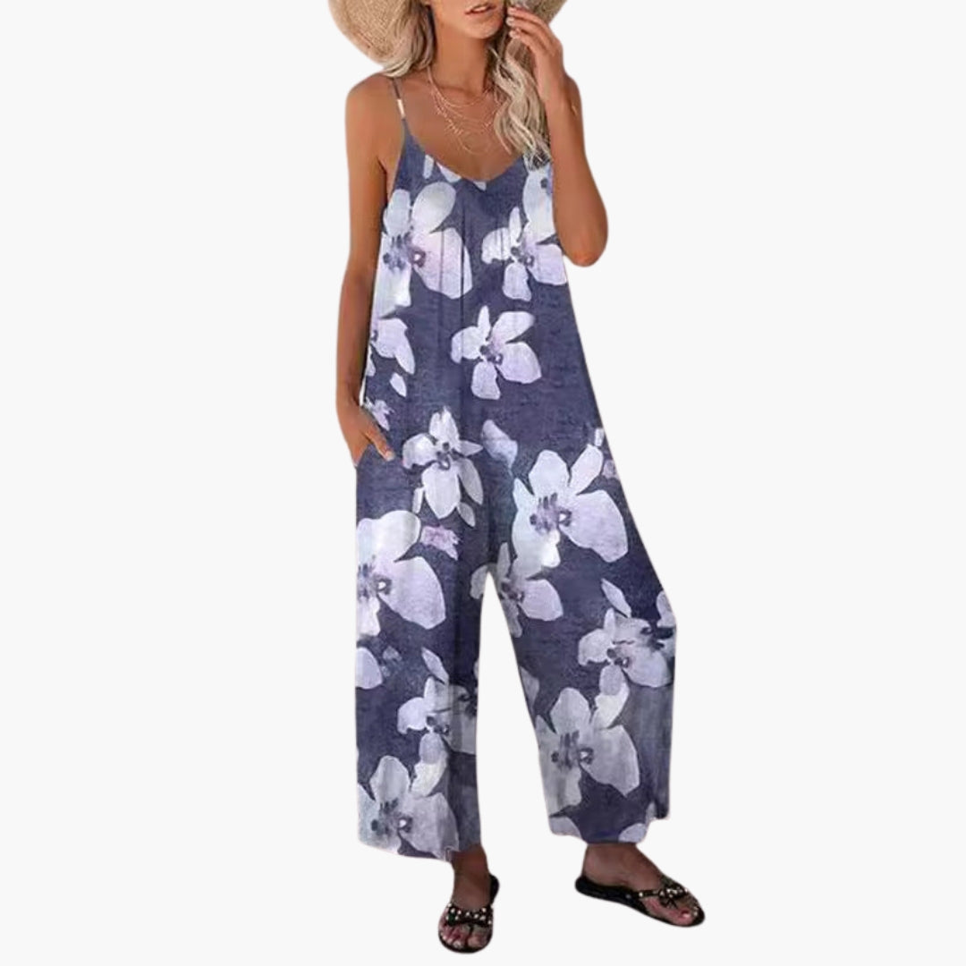 Linnea | Women’s Strappy Wide-Leg Relaxed Jumpsuit
