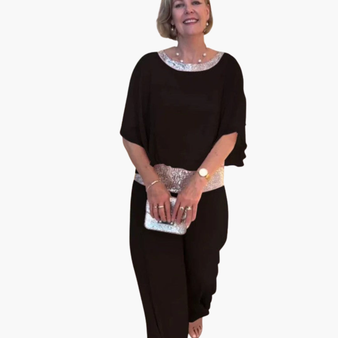 Ismerie | Women’s Layered Overlay Wide-Leg Jumpsuit