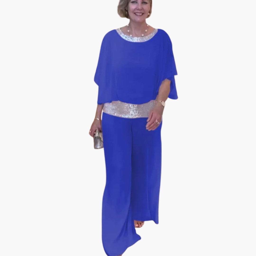 Ismerie | Women’s Layered Overlay Wide-Leg Jumpsuit