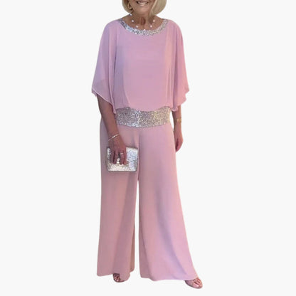 Ismerie | Women’s Layered Overlay Wide-Leg Jumpsuit